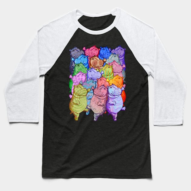 Hippo Disco Baseball T-Shirt by Hippopottermiss